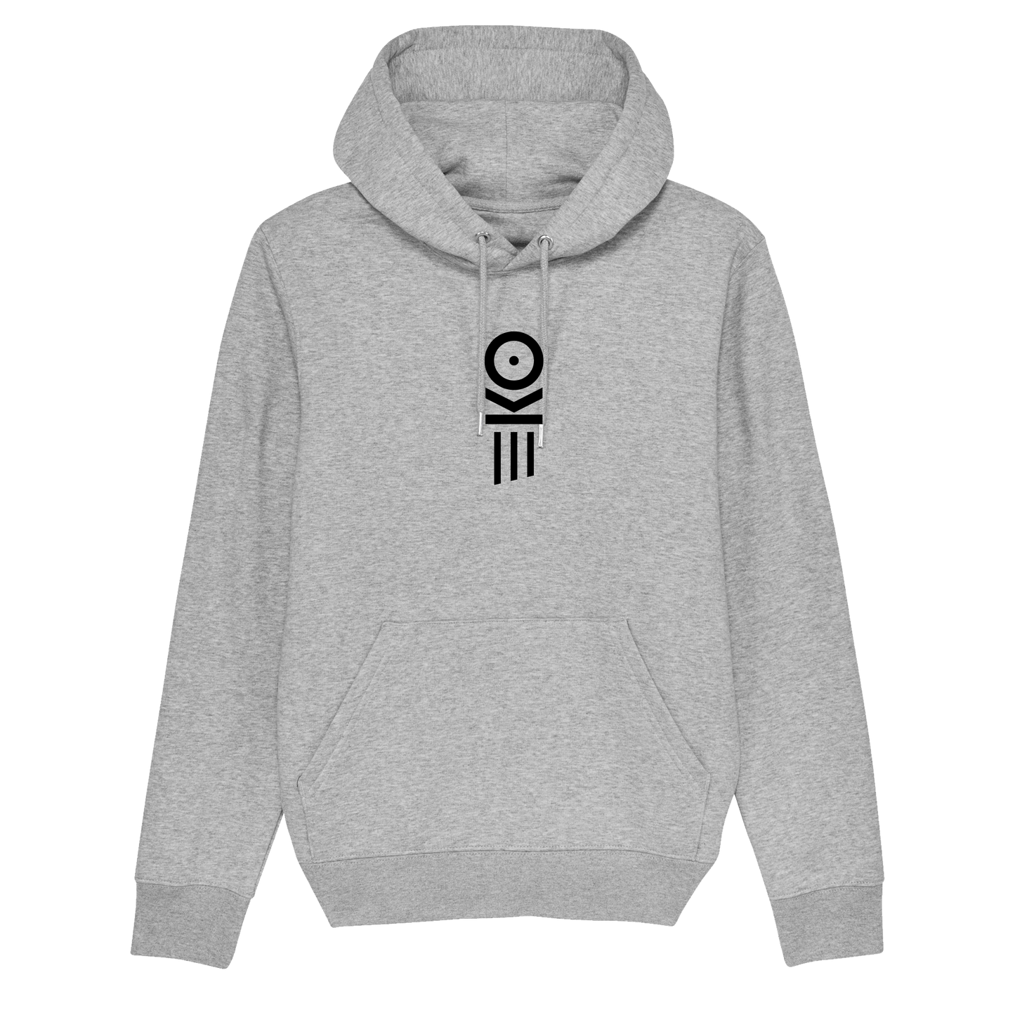 Hoodie // KO brodert // Heather Grey