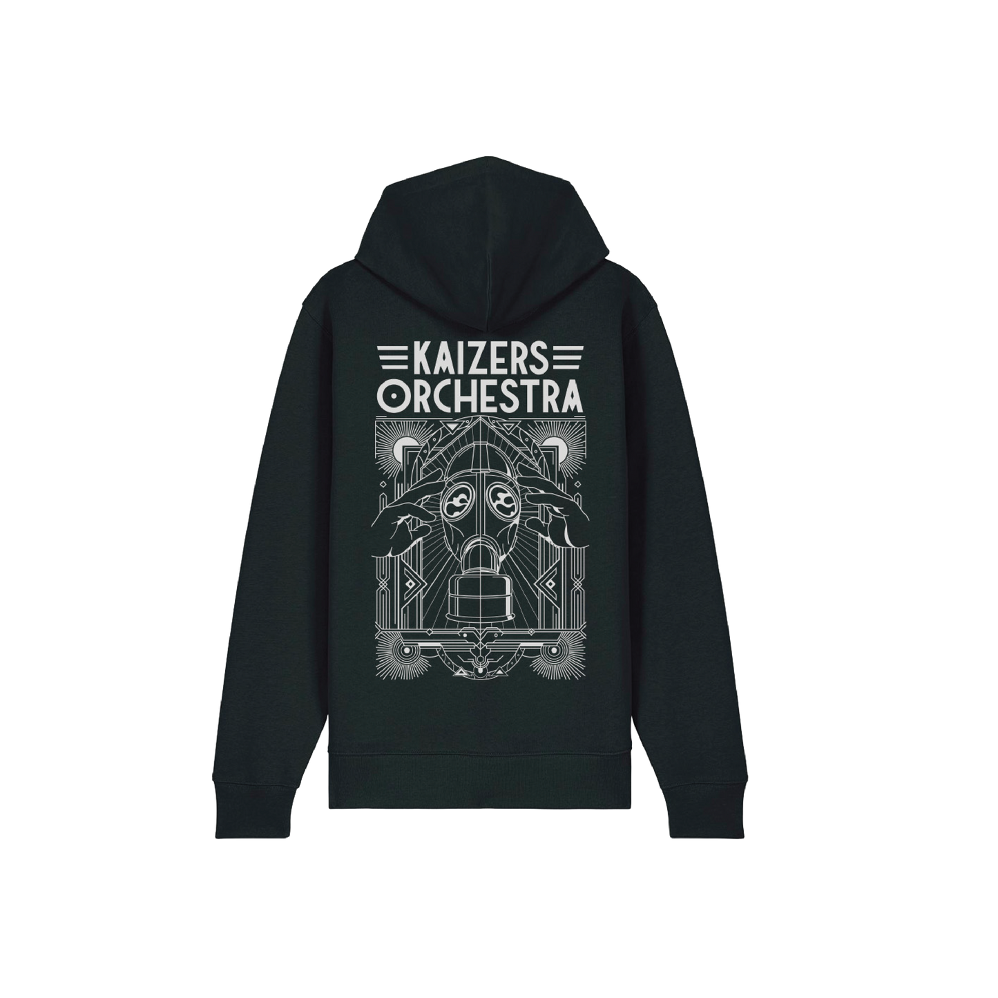 Zip hoodie // Hvit logo