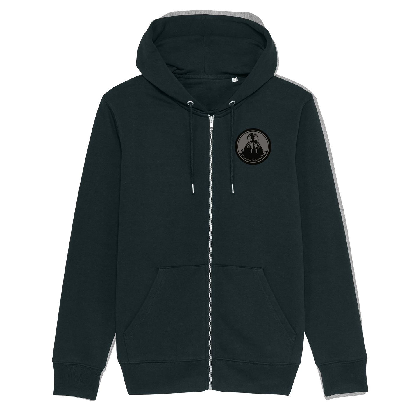 Zip hoodie // Gassmaske patch