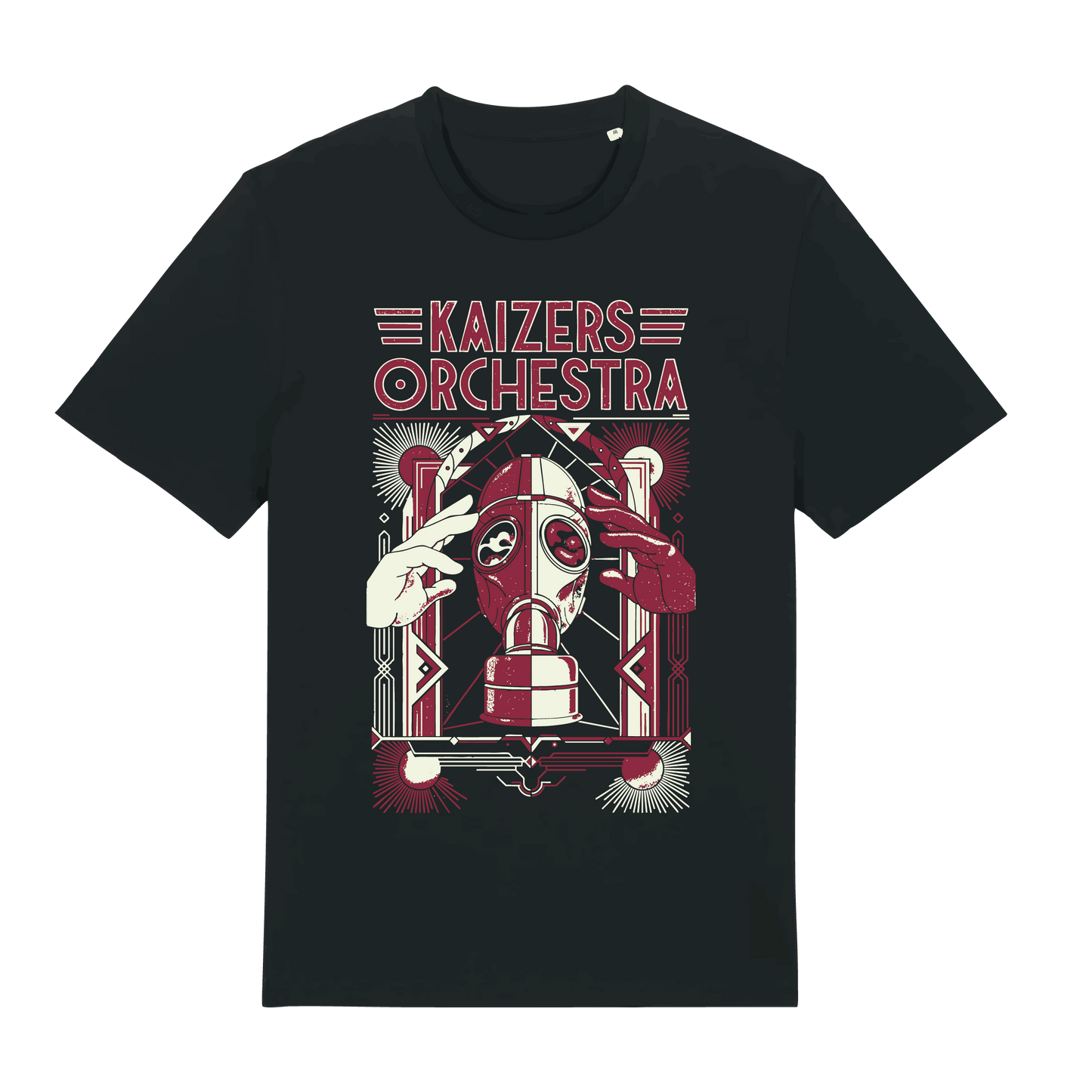 NYHET // T-skjorte // Sort // Rød Deformat