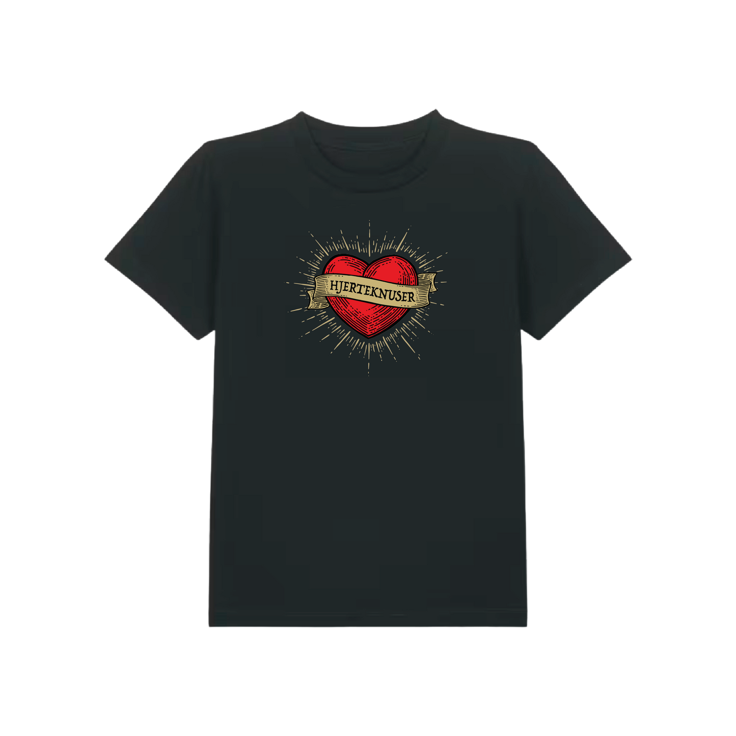 NYHET // T-skjorte // Barn // Hjerteknuser Sort